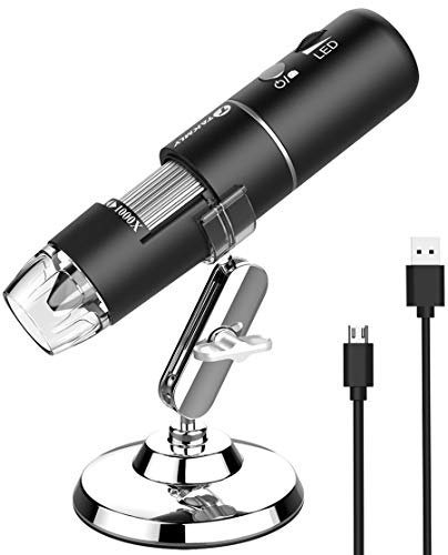 T TAKMLY Wireless Digital Microscope Handheld Usb Hd Inspection Camera 50X-1000X Magnification With Stand Compatible With Iphone, Ipad, S