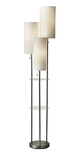 Adesso 4305-22 Trio Floor Lamp, 68.00 X 14.00 X 11.70 Inches, Brushed Steel