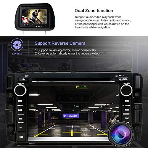 Swtnvin Car Stereo Radio Android 10.0 Dvd Player For Gmc Sierra Yukon Chevrolet Buick Chevy Silverado Double Din 7 Inch Multimed