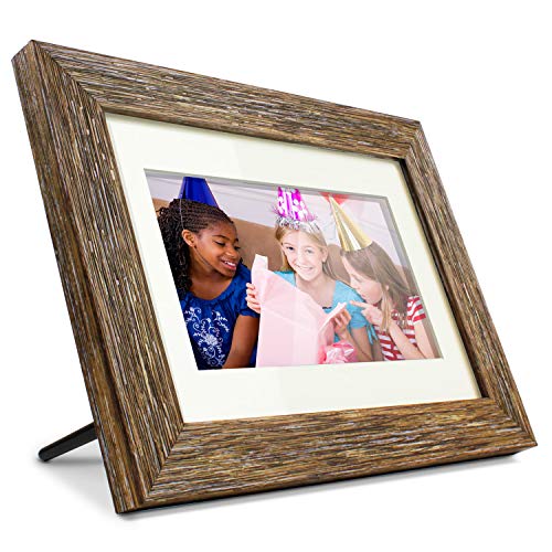 Aluratek 7" Distressed Wood Digital Photo Frame With Auto Slideshow Feature, 800 X 600 (Adpfd07F)