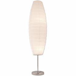 Lightaccents Light Accents Diploma Floor Lamp - Japanese Style Standing Lamps For Bedrooms 50 Inches Tall With White Paper Shade - Floor Lamp