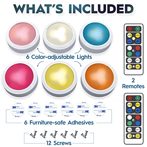 Brilliant Evolution Under-Cabinet Lights Brilliant Evolution Wireless Color Changing LED Puck Lights | LED Under Cabinet Lighting | Closet Light | B