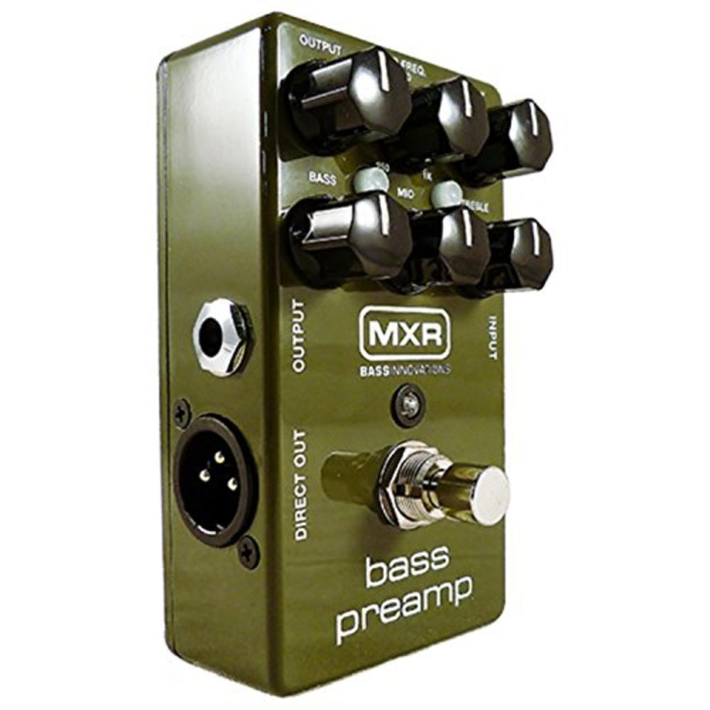 MXR M81 Bass Preamp Pedal Bundle with XLR Direct Out, 3 band EQ and Level Controls w/ 4 Cables