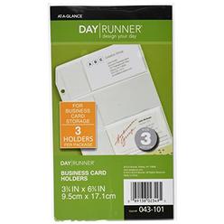 AT-A-GLANCE Day Runner Side-Loading Business Card Holder, Clear, 3.75 x 6.75 Inches (043-101)