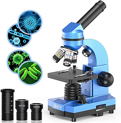 Emarth Microscope for Kids Beginners Children Student, 40X- 1000X Compound Microscopes with 52 pcs Educational Kits