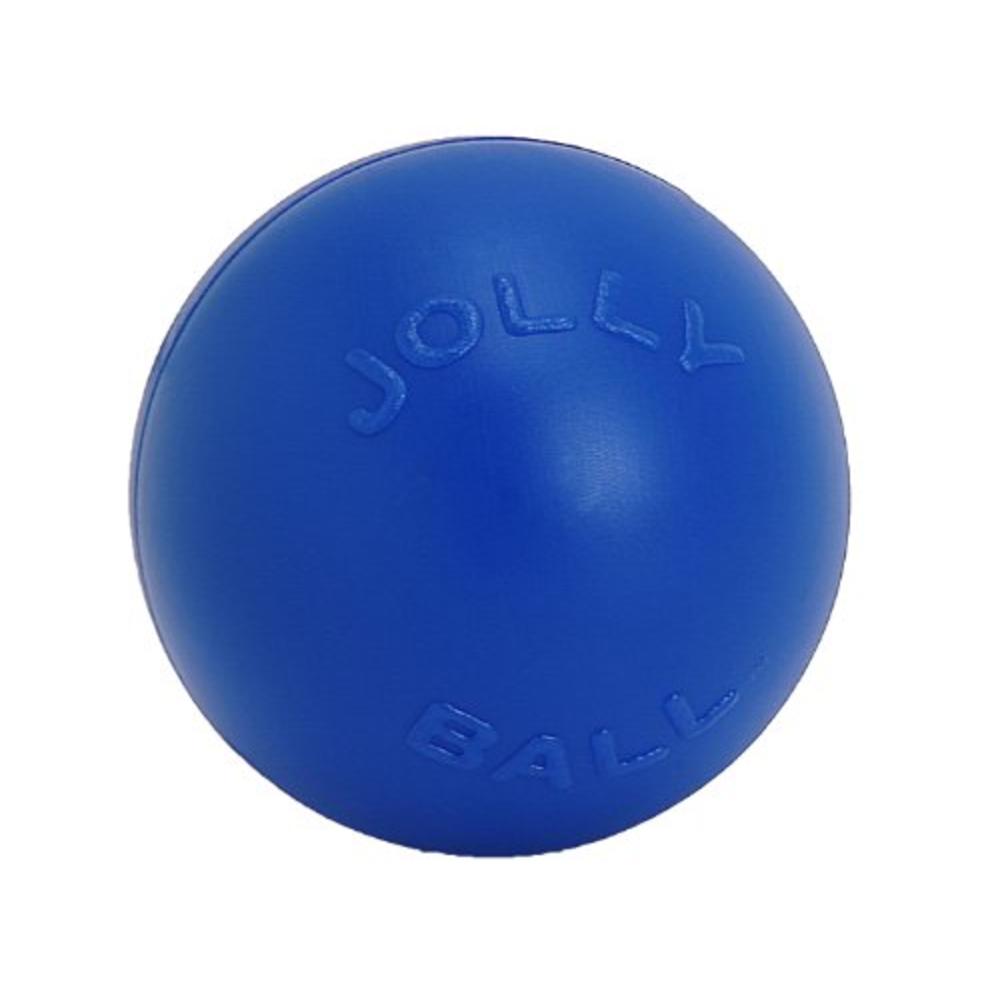 Jolly Pets Push-N-Play Ball Dog Toy, 6 Inches/Medium, Blue (306)