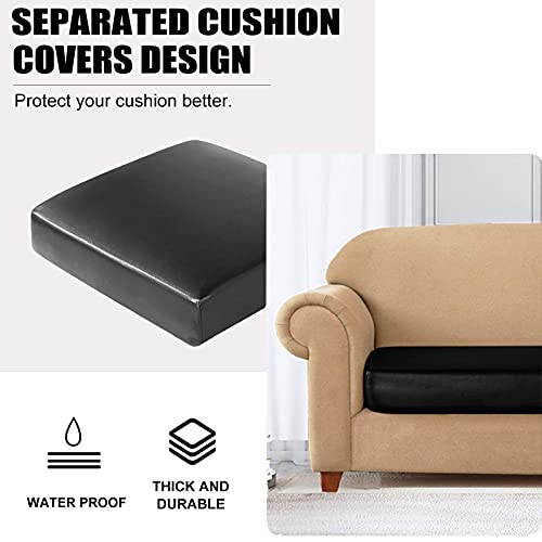Nc Home Waterproof Pu Leather Sofa, Leather Cushion Covers For Couch