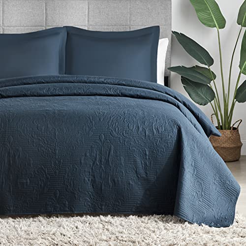 Hansleep Quilt Set Lightweight Bed Decor Coverlet Comforter Bedding Cover Bedspread For All Season Use Navy Blue King Hansleep Quilt Set Lightweight Bed, Sears King Size Bedspreads