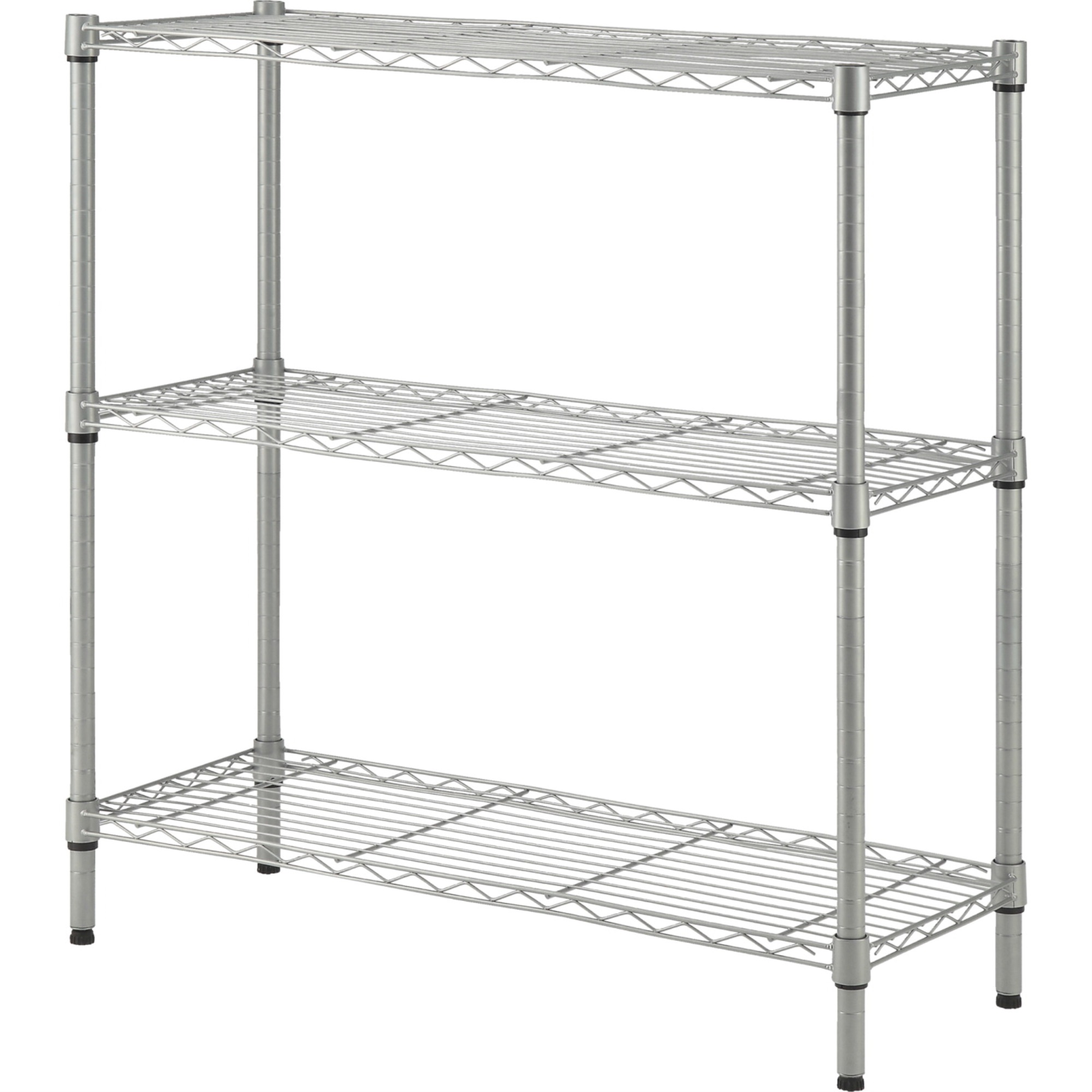 Lorell Light-Duty Wire Shelving, 36 x 14 x 36 Inches, Silver