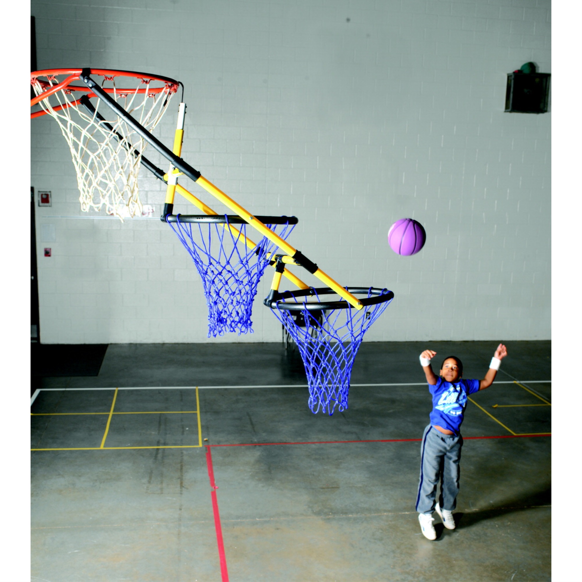 Sportime Tierdrop Two-Hoop Basketball Goal Nets, 18 Inches