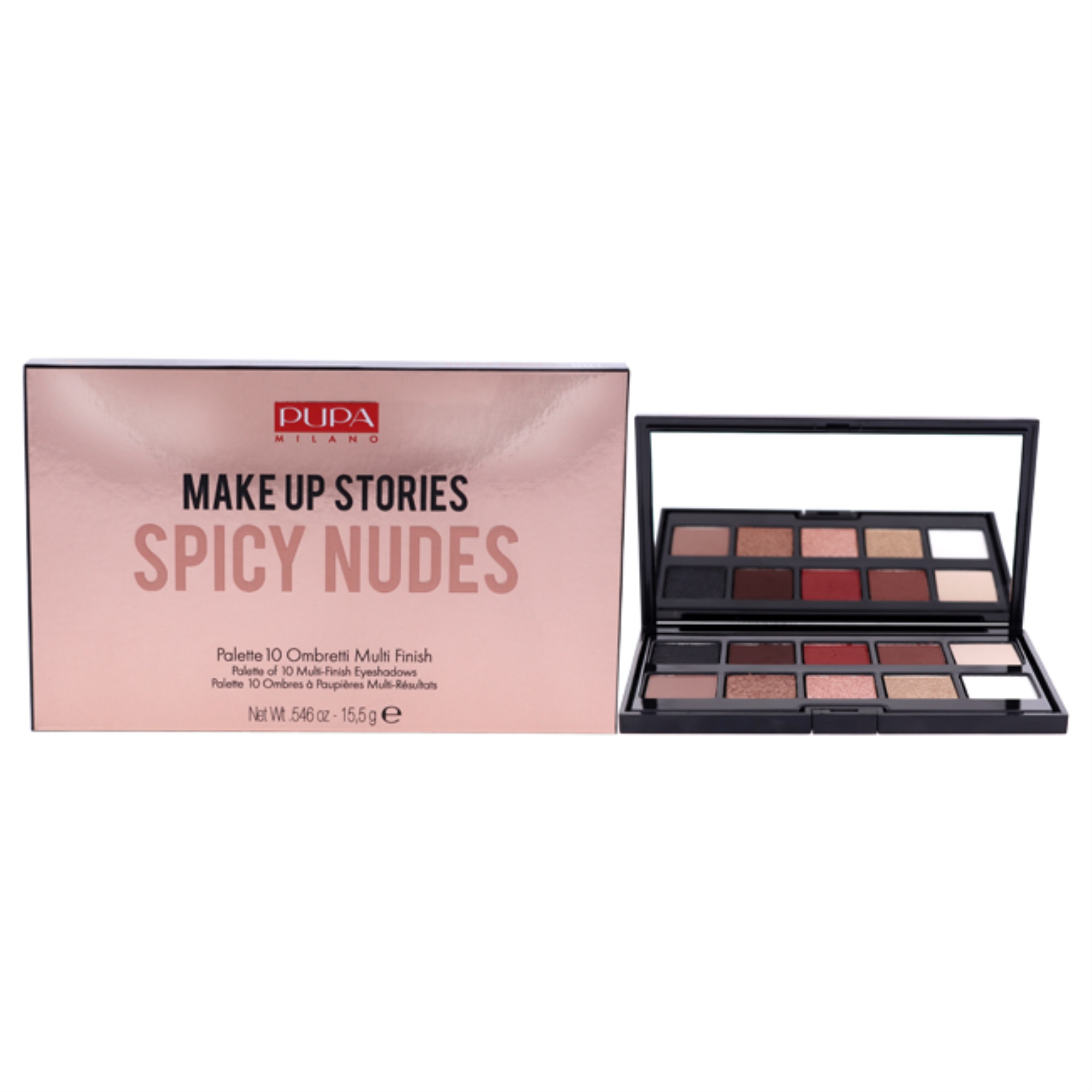 Pupa Milano Make Up Stories Eyeshadow Palette - 001 Spicy Nude for Women  0.546 oz Eye Shadow