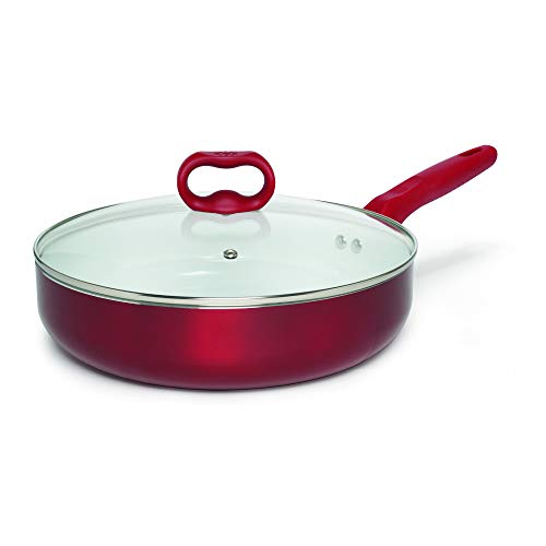 Ecolution 4 Quart NonStick Ceramic Saut? Pan with Lid Cover Bliss