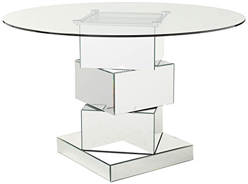 Meridian Furniture Haven Collection, 50 Round Glass Dining Table