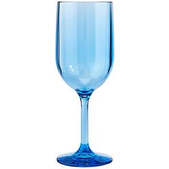 Drinique ZERO JET LAG drinique vin-wg-blu-4 stemmed wine glass unbreakable tritan stemware, 12 oz (set of 4), blue