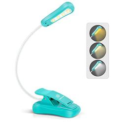 Vekkia/LuminoLite Rechargeable Book Light, 3 Colortemperature ? 3 Brightness, Reading Lights for Reading in Bed. Up to 70 Hours