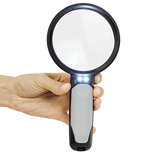 Vive LED Lighted Magnifying Glass - Page Magnifier for ...