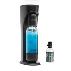 DrinkMate Sparkling Water and Soda Maker, Carbonates Any Drink, with 3 oz CO2 Test Cylinder (Matte Black)