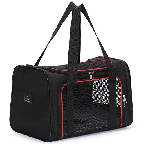 A4Pet Airline Approved Cat Carrier Dog Carriers,Removable Soft-Sided Portable Pet Travel Washable Carrier for Kittens,Puppies,Ra
