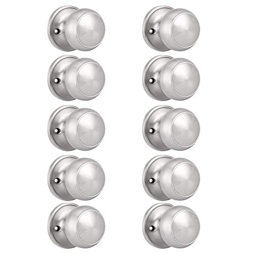 Probrico (10 Pack) Classic Closet Door Knobs Dummy Door Knob, Individual  Non-Turning Dummy Door Knob Single Side, Satin Nickel I