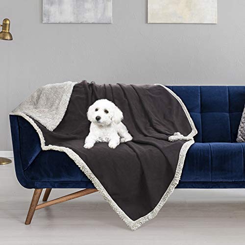 Pawsse Waterproof Dog Blanket Pet Proof Couch Cover For Bed Sofa Car Seat Reversible Furniture Protector Sherpa Throws Cushion Mat Pawsse Waterproof Dog Blanket Pet, Sherpa Car Seat Covers For Dogs