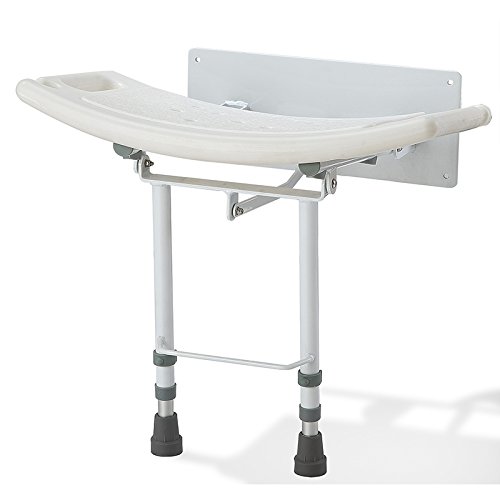 Elite Care ECSS05W Fold down wall mounted shower seat with legs