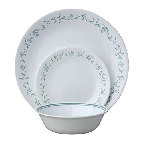 Corelle Service for 6, Chip Resistant, Country Cottage Dinner Plates, 18-Piece