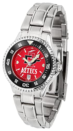Suntime San Diego State Aztecs Competitor Steel AnoChrome Womens Watch - Color Bezel