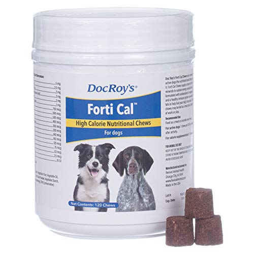 Revival Animal Healt Doc Roys Forti Cal- High Calorie Nutritional Energy  Supplement - for Dogs & Puppies - 120ct Soft Chews