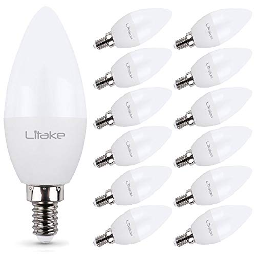 Litake E12 Led Bulbs 60w Equivalent Candelabra Daylight Ceiling Fan Light 5000k Chandelier Bulb 60 Litake E12 Led Bulbs 60w, Chandelier Light Bulbs Led Daylight