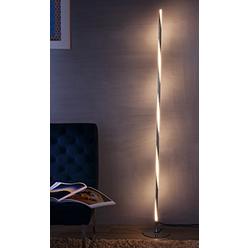 JONATHAN Y JYL7006A Pilar 63.75" LED Integrated Floor Lamp Modern,Contemporary for Bedrooms, Living Room, Office, Reading, Chrom