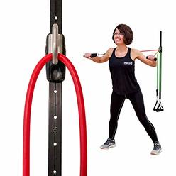 Myosource Kinetic Ba Space Saver Gym Resistance Training System ??1 Rail 1 Car Resistance Bands Wall Mount Anchor Home Office Gym Exercise Equipment