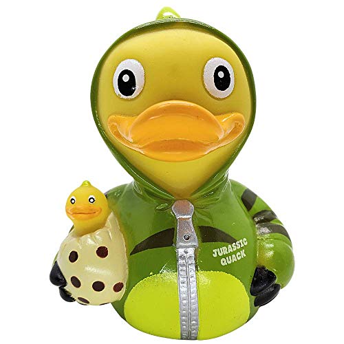CelebriDucks Jurassic Quack Dinosaur - Premium Bath Toy Collectible - Adventure Movie Themed - Perfect Present for Collectors, C