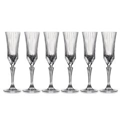 Lorenzo RCR Crystal Adagio Collection Champagne Flutes Glass Set