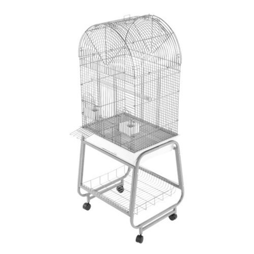 A & E Cage Co. A&E Cage 701 Black Opening Dome Top with Plastic Base and Metal Stand