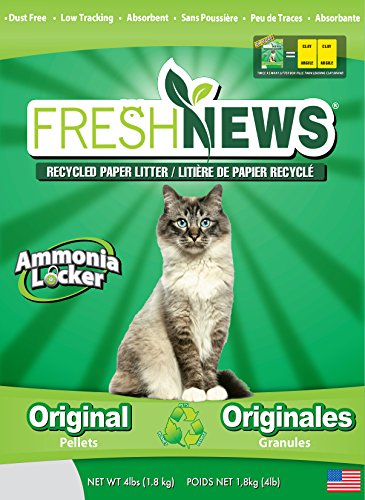Fresh News Paper Cat Fresh News Recycled Paper, Original Pellet Cat Litter, 4 Pound