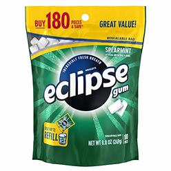 Eclipse Gum ECLIPSE Spearmint Sugarfree Chewing Gum, 180 piece bag