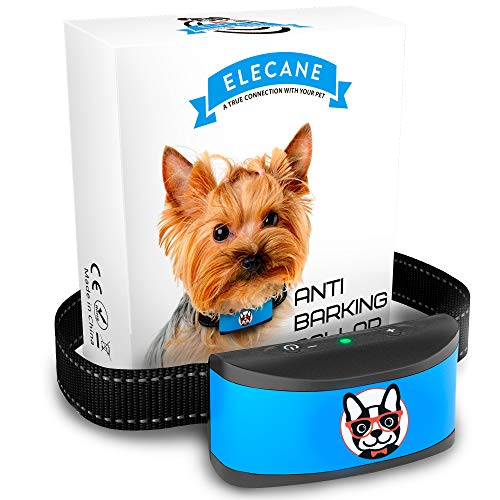 ELECANE Small Dog Bark Collar Rechargeable - Anti Barking Collar for Small Dogs - Smallest Most Humane Stop Barking Collar - Dog Trainin