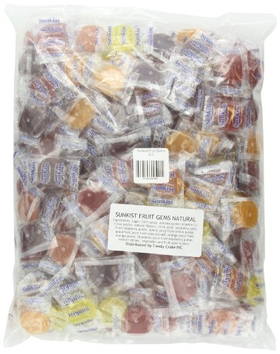 Candy Crate Sunkist Fruit Gems, 5-Pound Bag