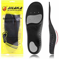 Ailaka Orthotic Cushion Arch Support Shoe Insoles for Men & Women, Unisex Daily Shock Absorption Gel Sports Inserts for Flat Fee