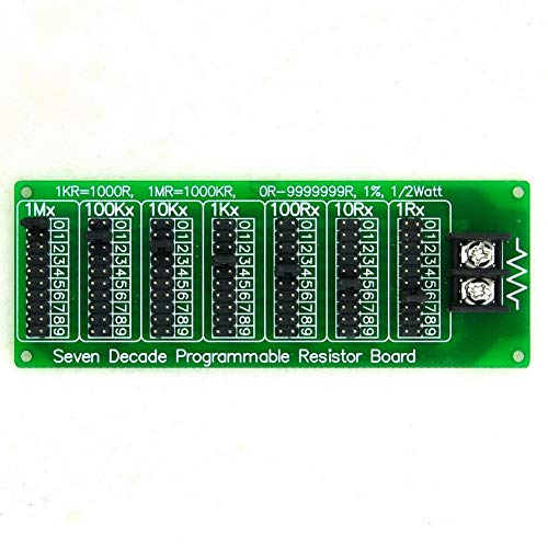 Electronics-Salon 1R - 9999999R Seven Decade Programmable Resistor Board, Step 1R, 1%, 1/2 Watt.