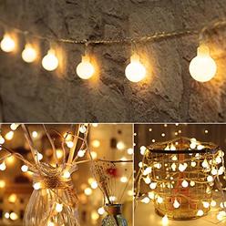 Minetom Christmas Globe String Lights, 33 Feet 100 Led Fairy String Lights Plug in, 8 Modes with Remote Mini Globe Lights for In