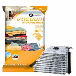 GONGSHI Vacuum Storage Bags 12 Pack (3 x Jumbo, Large, Medium, Small), Space Saver for Clothes Blankets Duvets Pillows