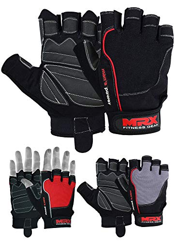 MRX Boxing & Fitness MRX Weightlifting Gloves for Men and Women Gym Workout Bodybuilding Strength Training Weight Lifting Grip Glove with Padded Palm
