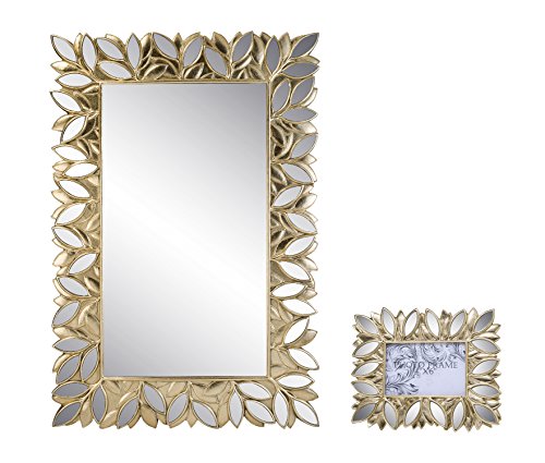 OK Lighting Gaia Wall Plaque Mirror With  Picture Frame (4"X6")