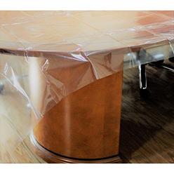 Exquisite Heavy Duty Waterproof Plastic Table Cover, Crystal Clear PVC Tablecloth Protector (60" (Round)