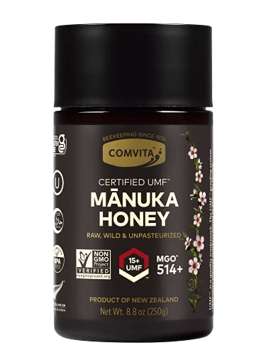 Comvita Certified Umf 15+ (Mgo 514+) New Zealands #1 Raw Manuka Honey, Superfood Premium Grade, Non-Gmo, 8.8 Oz