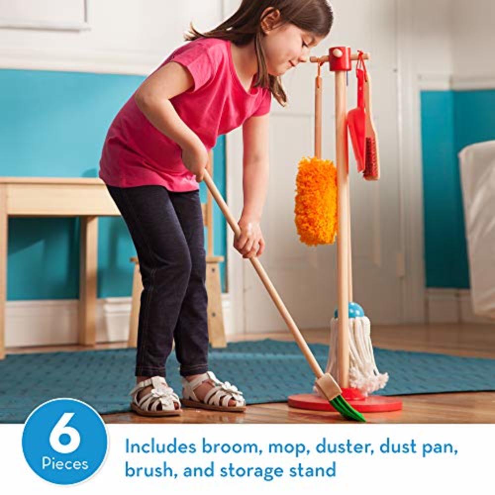 Melissa & Doug Lets Play House Dust! Sweep! Mop! 6 Piece Pretend Play Set