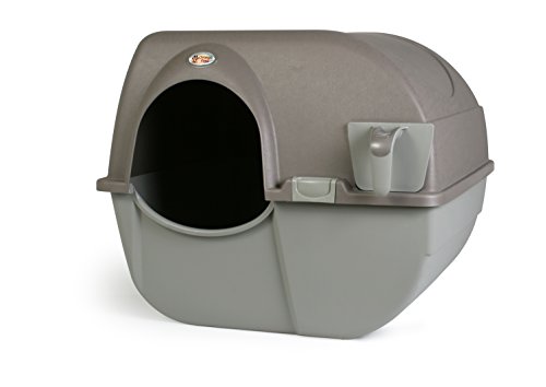 Omega Paw Roll N Clean Self Cleaning Litter Box, Brown, Large