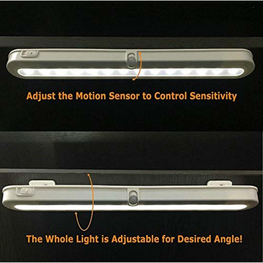 BLS Led Closet Light, Bls Rechargeable Motion Sensor Light Strip Battery Operated Lights Super Bright Cordless For Kitchen Under Cab