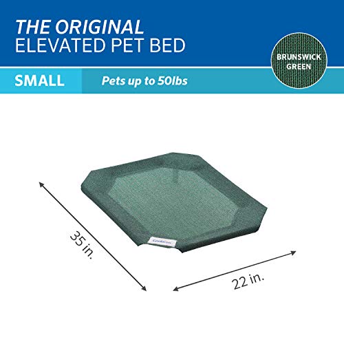 Coolaroo Replacement Cover, The Original Elevated Pet Bed By Coolaroo, Small, Brunswick Green